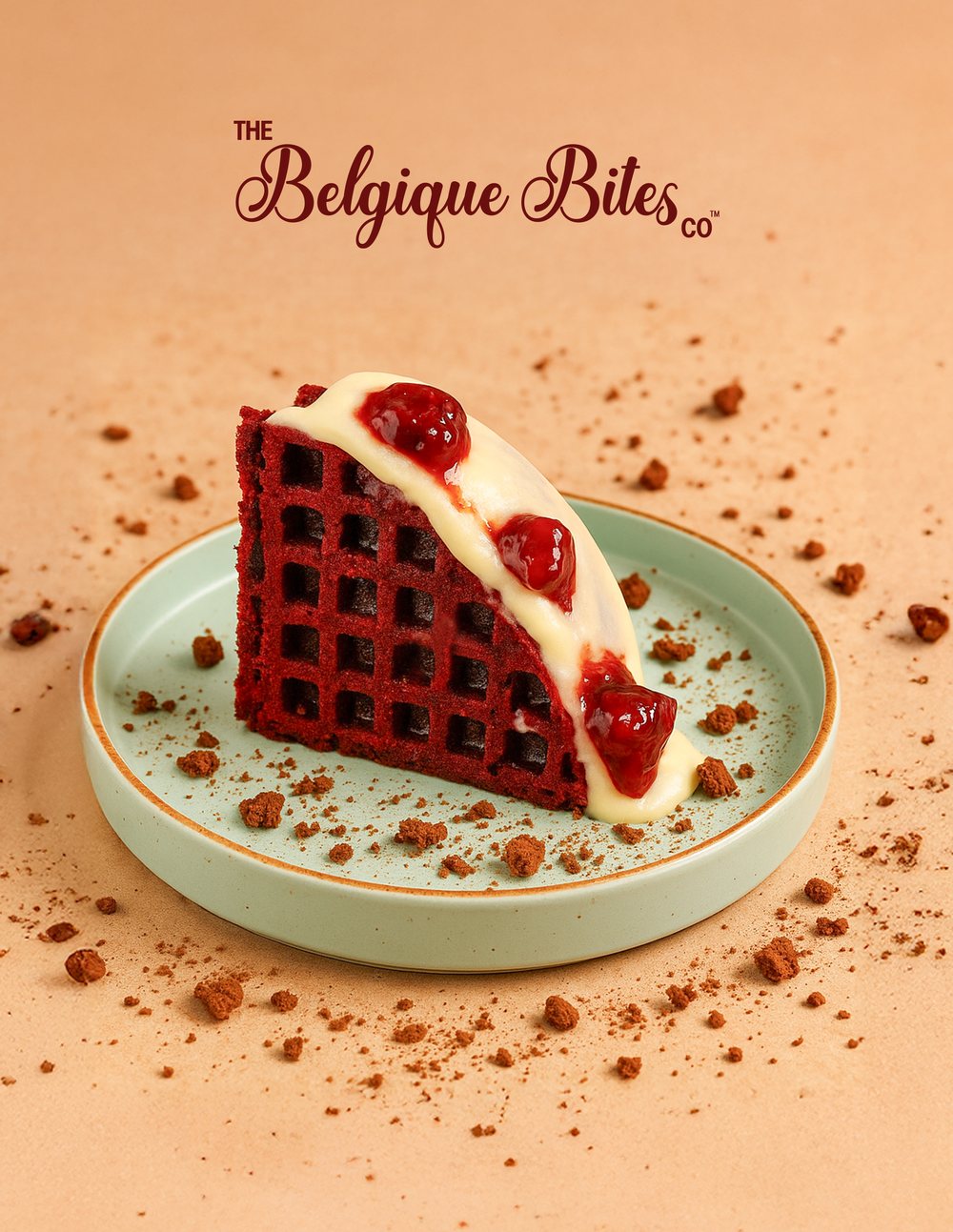 Berry Red Velvet Waffle