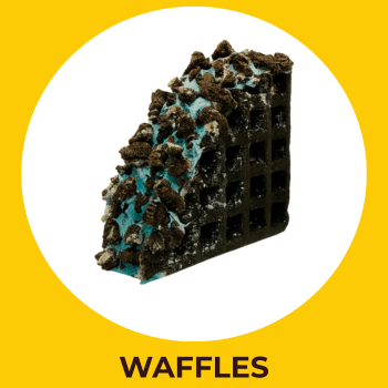 Dark choclate waffle loaded with crushed cookies and kiki oreo filling from The Belgique Bites Co